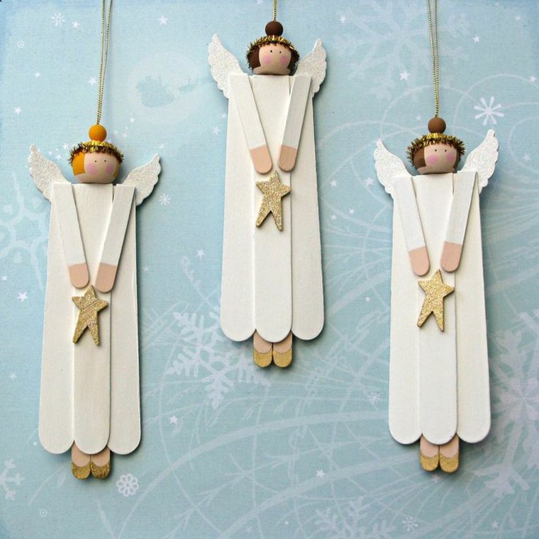 christmas decoration to make original idea angel wood design