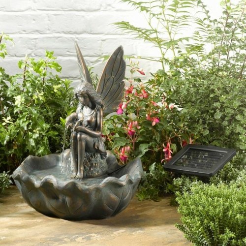 engel farve bronze mini fontæne balkon planter haven conch benitier