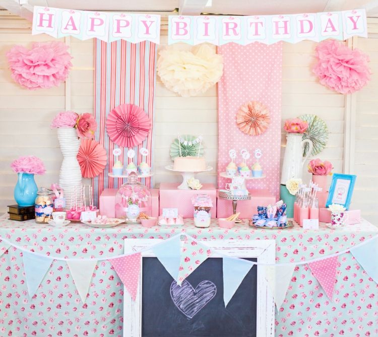 birthday deco girl shabby chic