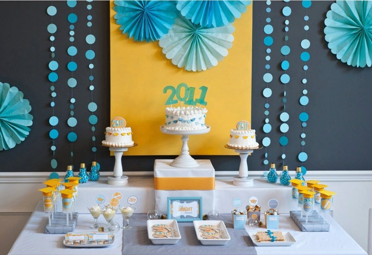 deco table birthday idea kertas deco wall diy cake idea