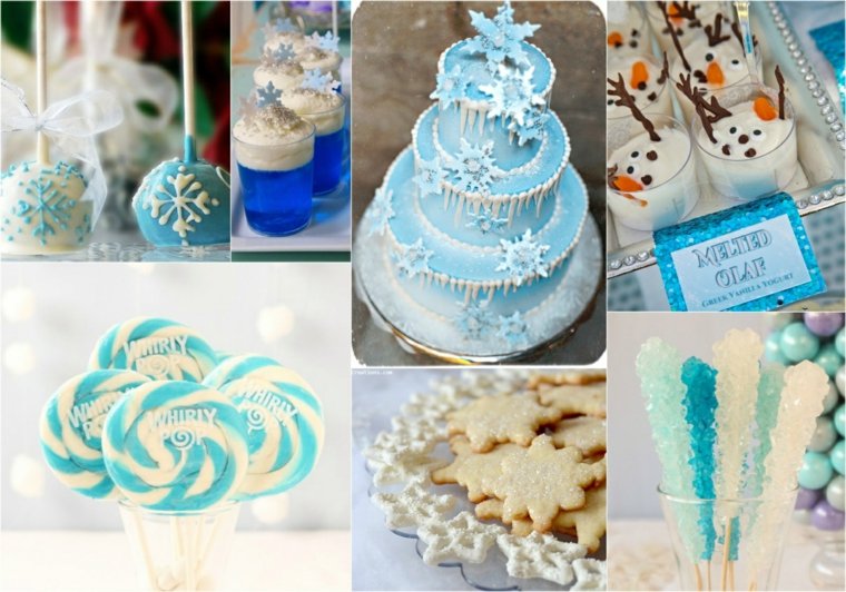 birthday snow queen treats cake petits fours