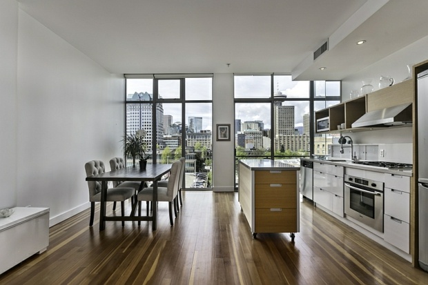 loft apartment in vancouver with beautiful kitchen