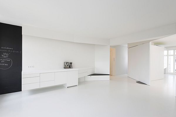 white theme minimalist apartment