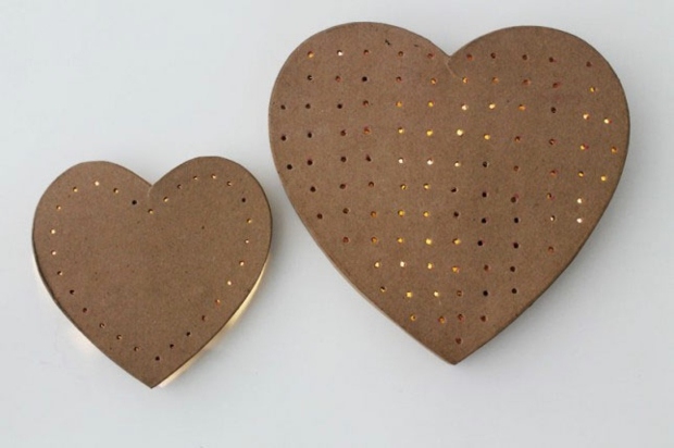 perforated wall sconces heart shape