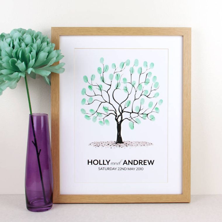 Tree-a-wedding-footprint-framed-picture-deco-wall-model