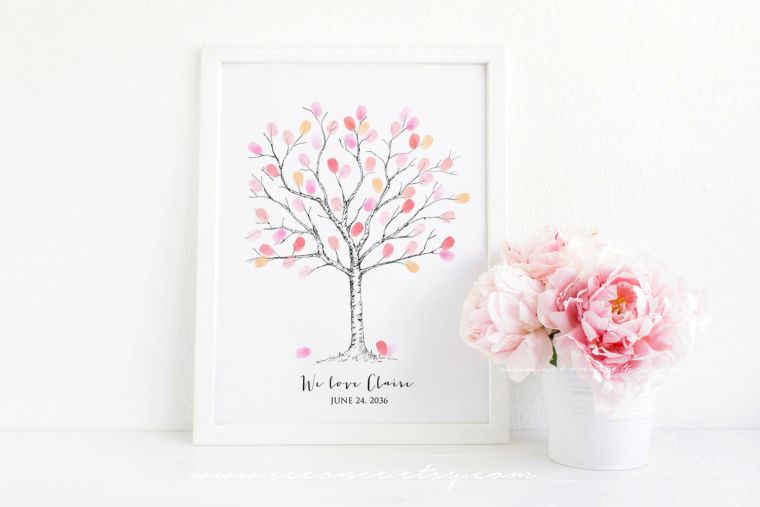 Impression Tree Wedding Print-Gör-din-egen-ram