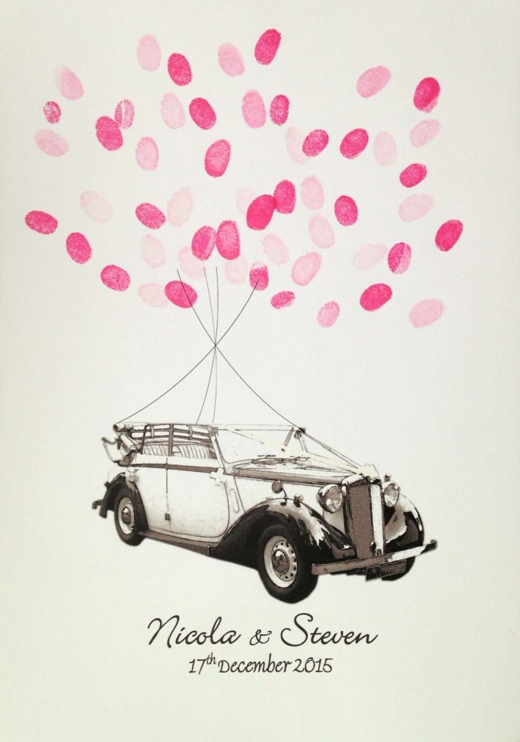 Tree-a-footprint-wedding-car-model-married-ball