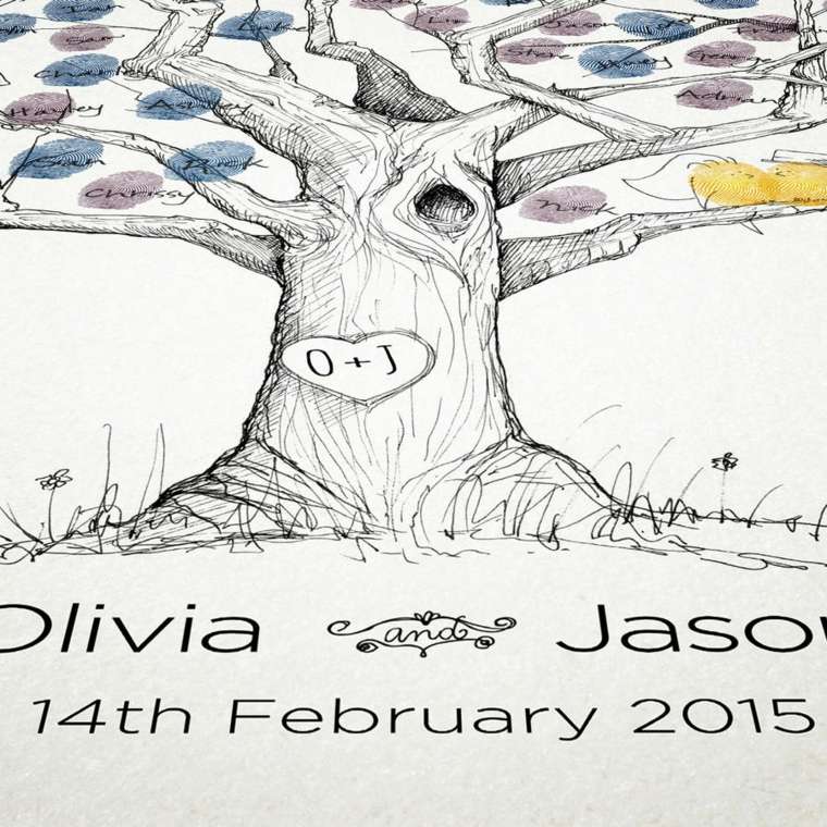 tree-wedding-drawing-personalizes