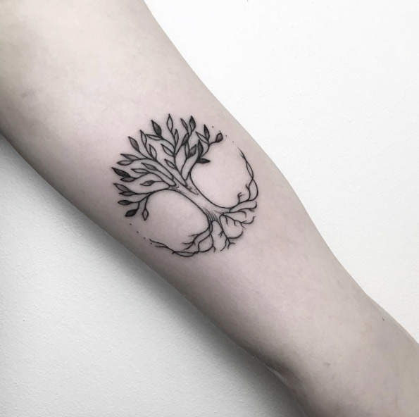 tree tattoo arm-wife