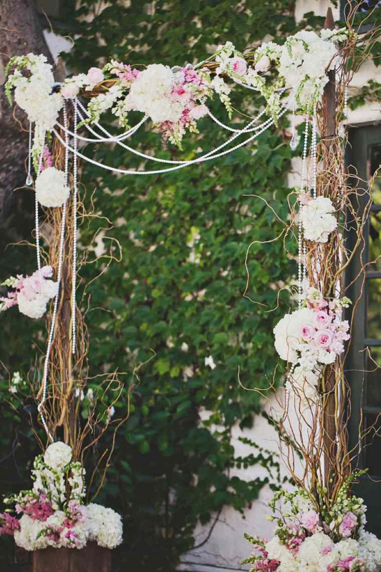 modern chic wedding arch