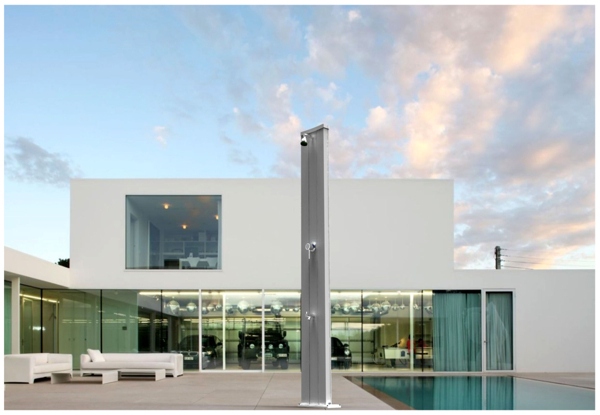 contemporary architecture shower patio