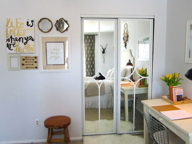 deco kabinet lama idea pintu cermin makeover