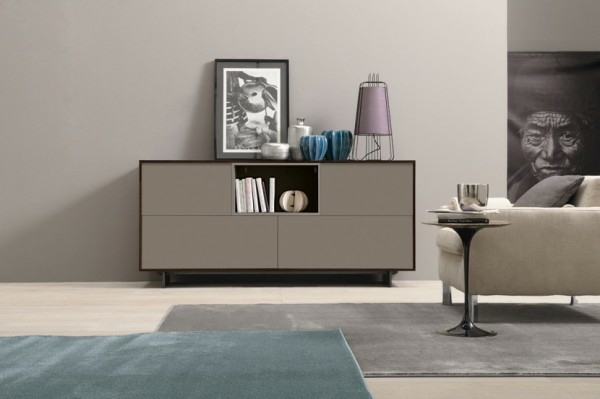 gray modern storage cabinet