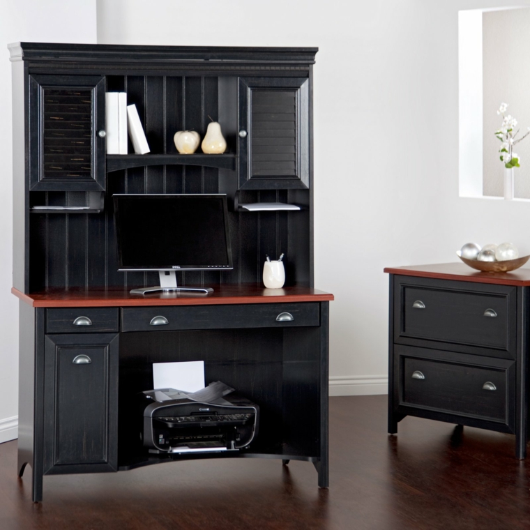 wood computer cabinet black wood furniture wood home office wood black