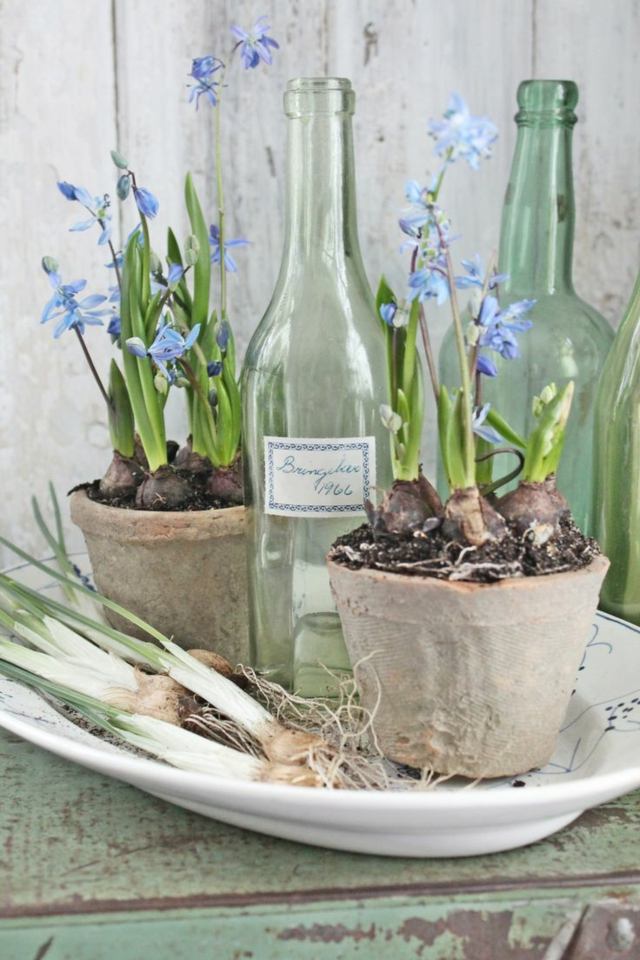 columbine spring floral arrangement