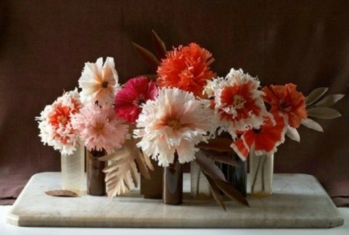 arrangement table flowers autumn