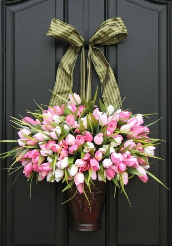 floral arrangements easter deco door