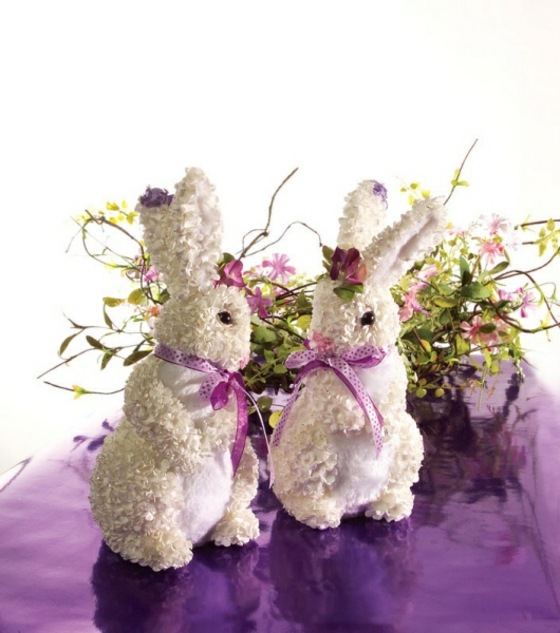 Easter rabbits floral arrangements