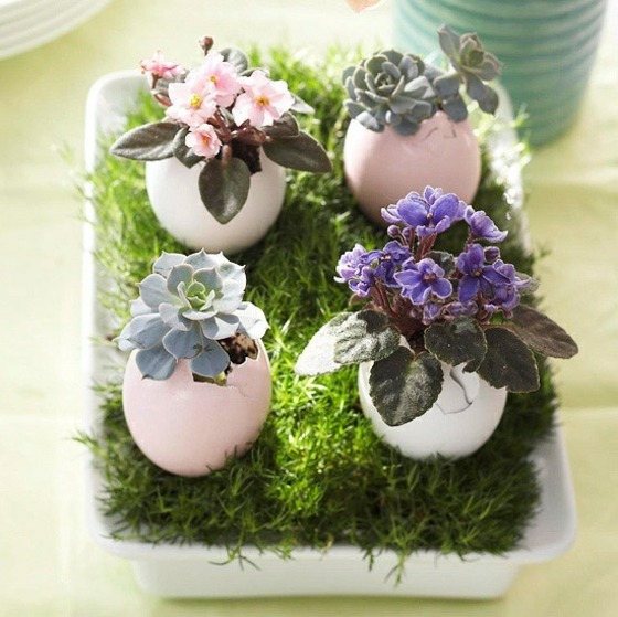 Easter egg floral arrangements