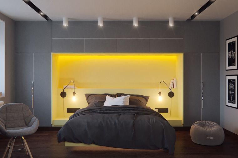 color association interior bedroom wall painting yellow