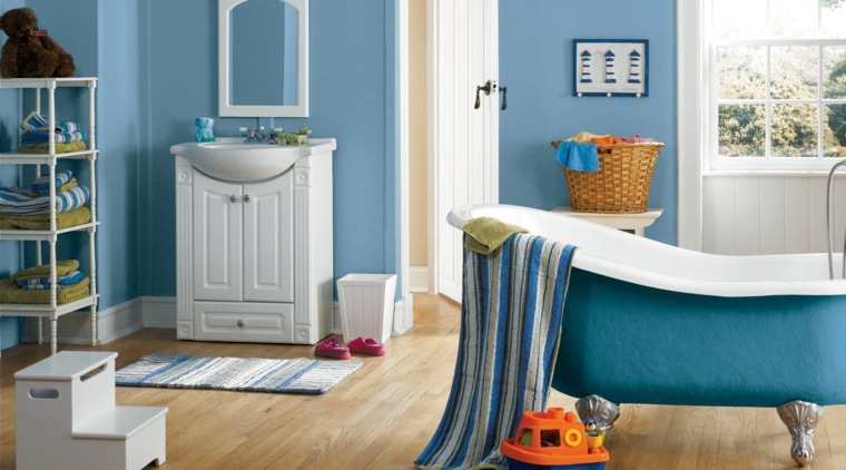 associate colors bathroom bath tub white blue furniture