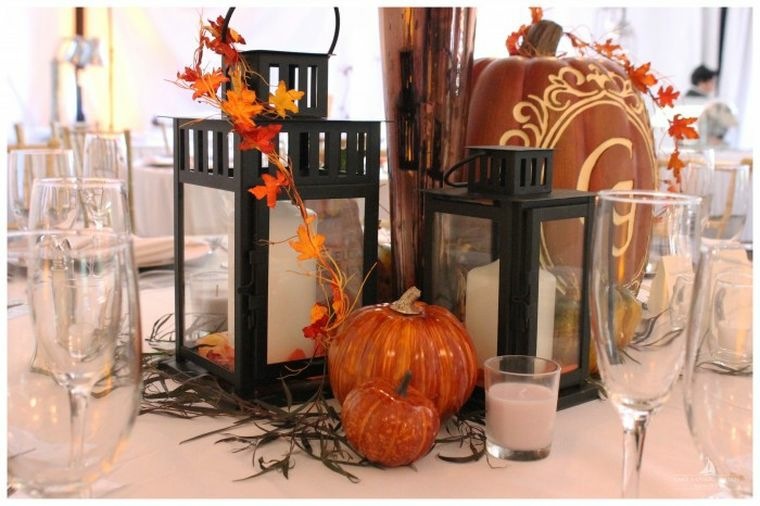 autumn wedding decoration tables