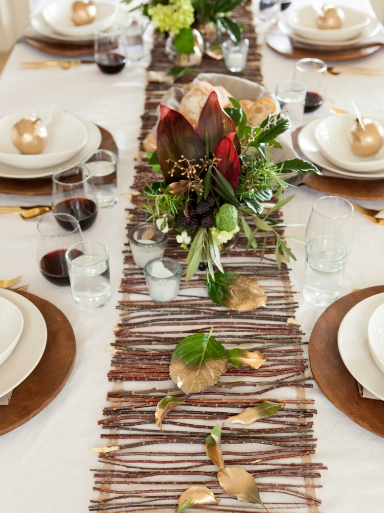 DIY table deco table runner autumn