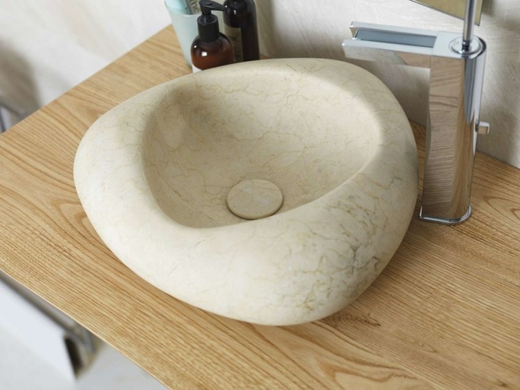 modern interior design washbasin wood washbasin natural stone