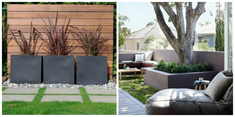 decorate outdoor space gardener gray garden sofa