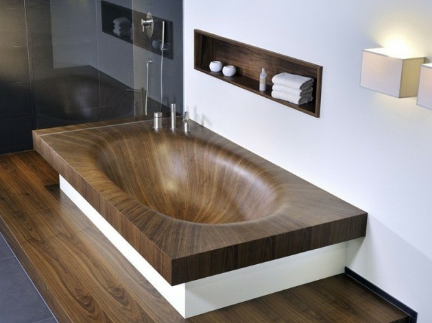 design wooden bathtub Alegna