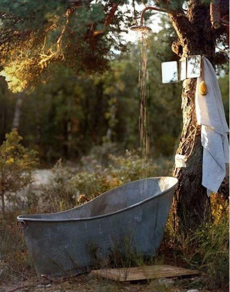 iron bathtub rustic style