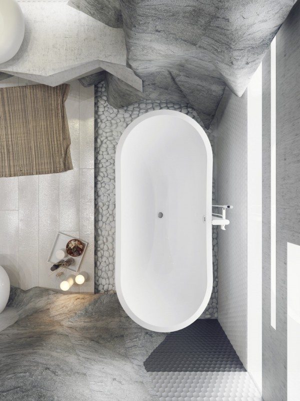 fit bathroom bathtub design deco candles