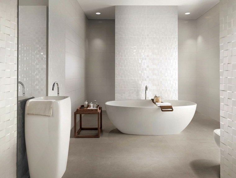 idea bathroom tile collection Lumina white bathtub design coffee table wood