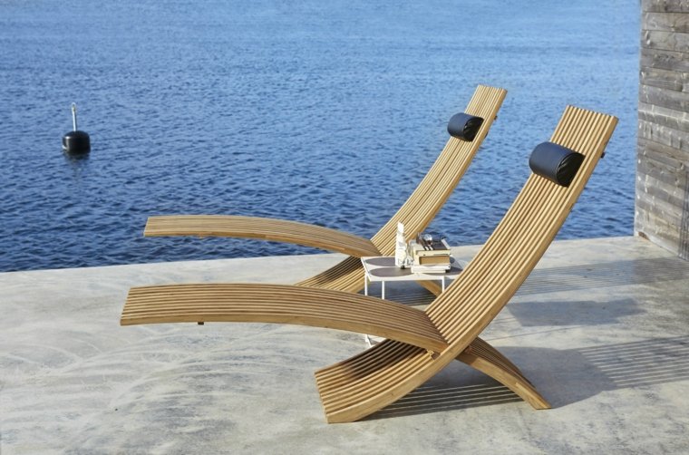 wooden design folding lounge chair chilean nozib design skargaarden