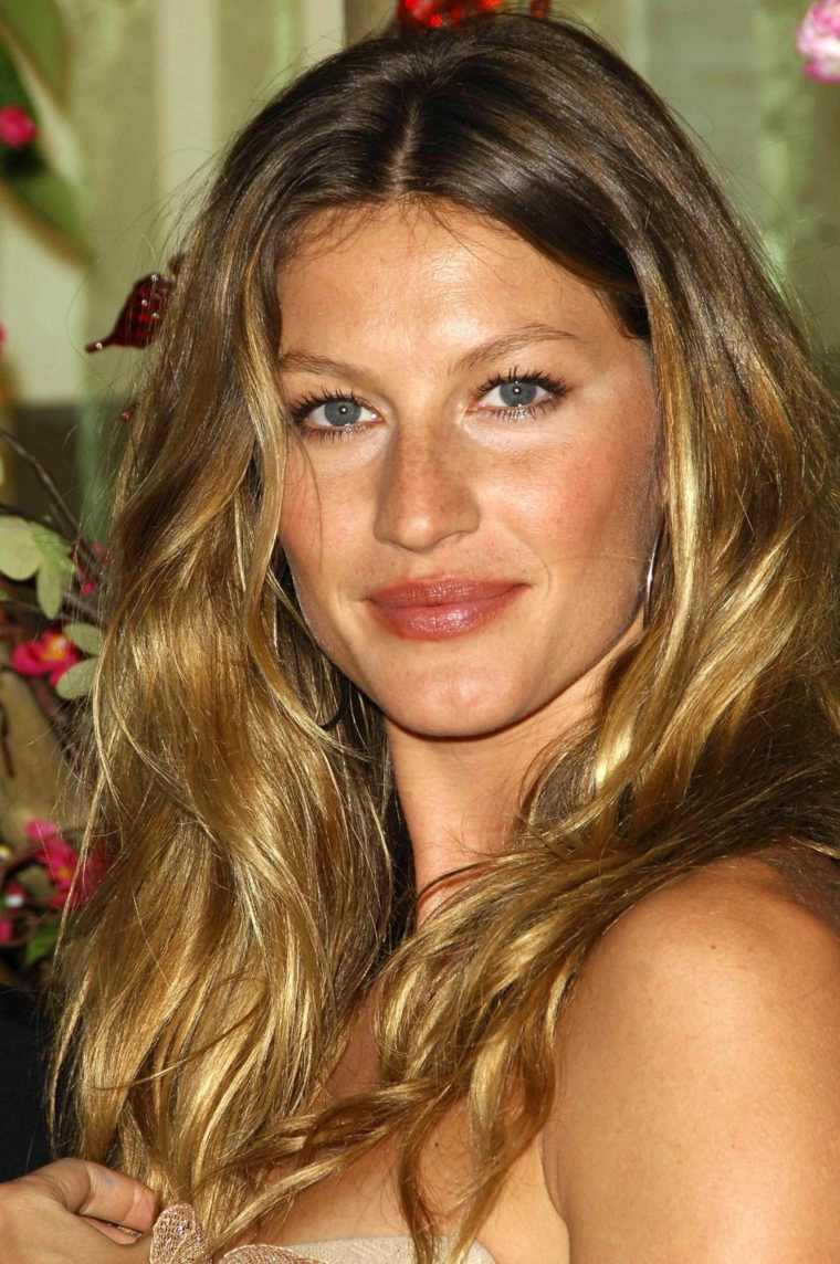 long hair sweep natural effect Gisele