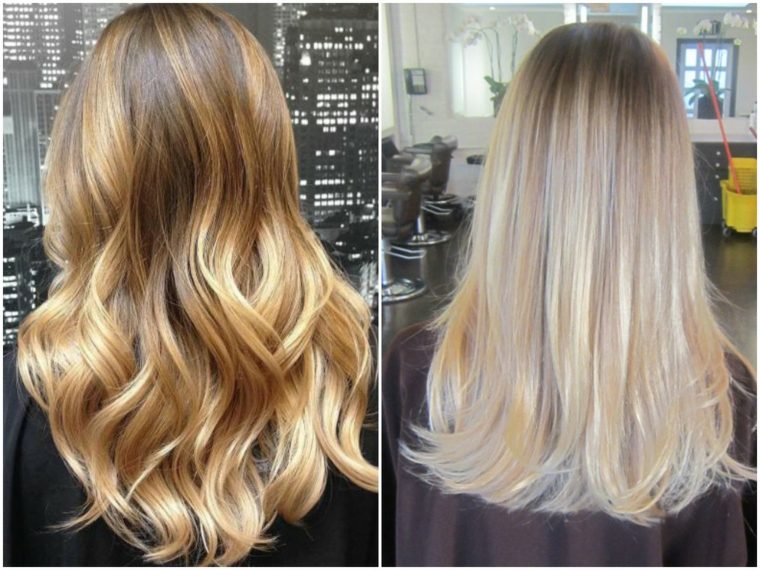 blonde shadow sweep different type long hair