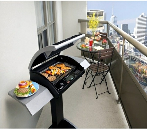 convenient modern barbeque balcony