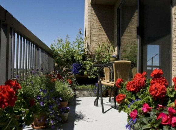 balcony deco flowers