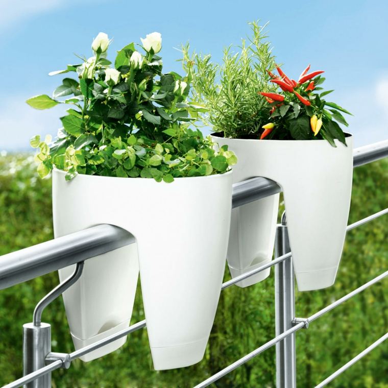 modern balcony plant pots