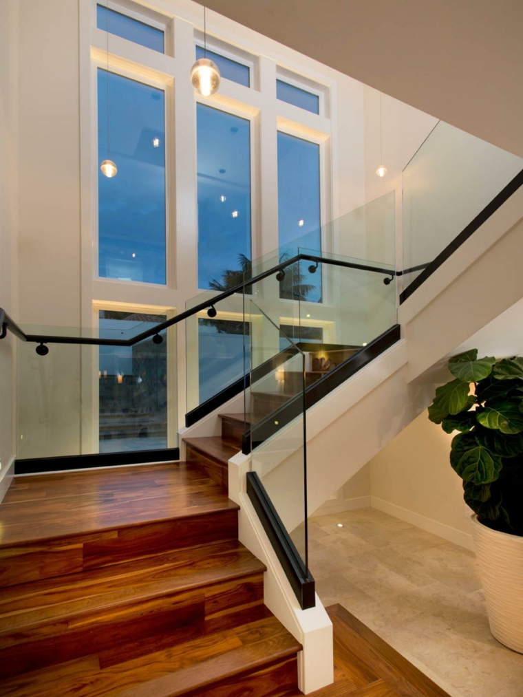 moderna balustrade glas trappor