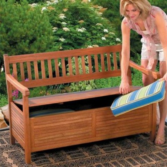 practical wood bench storage