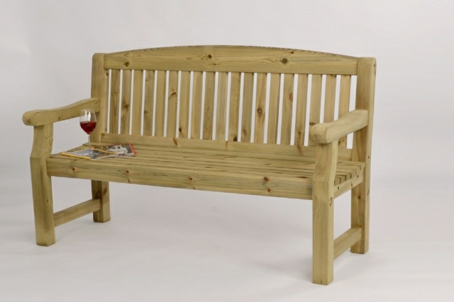 garden furniture light wooden bench simple minimalist Scandinavian design