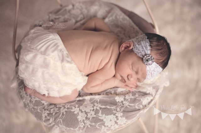 headband baby girl lace