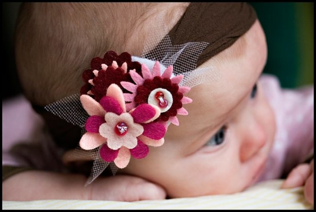 headband flowers baby girl