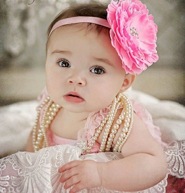 headband big flower girl