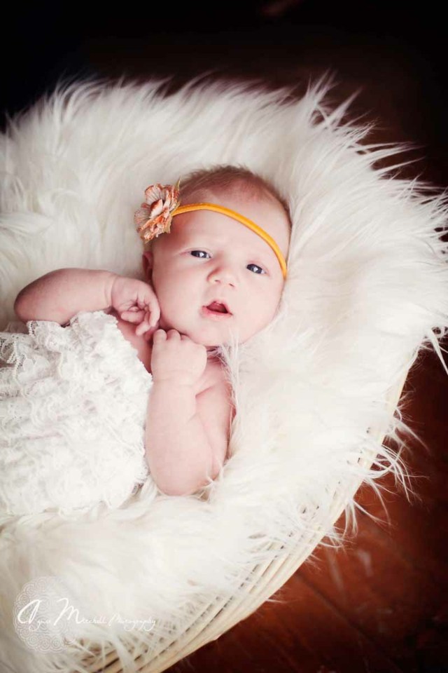 orange baby headband