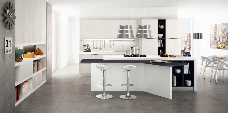 gray white kitchen bar