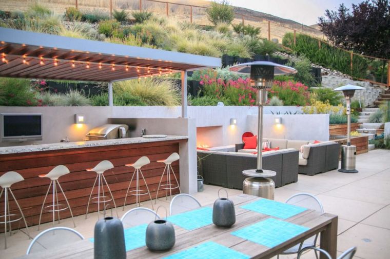 garden bar terrace modern outdoor decoration