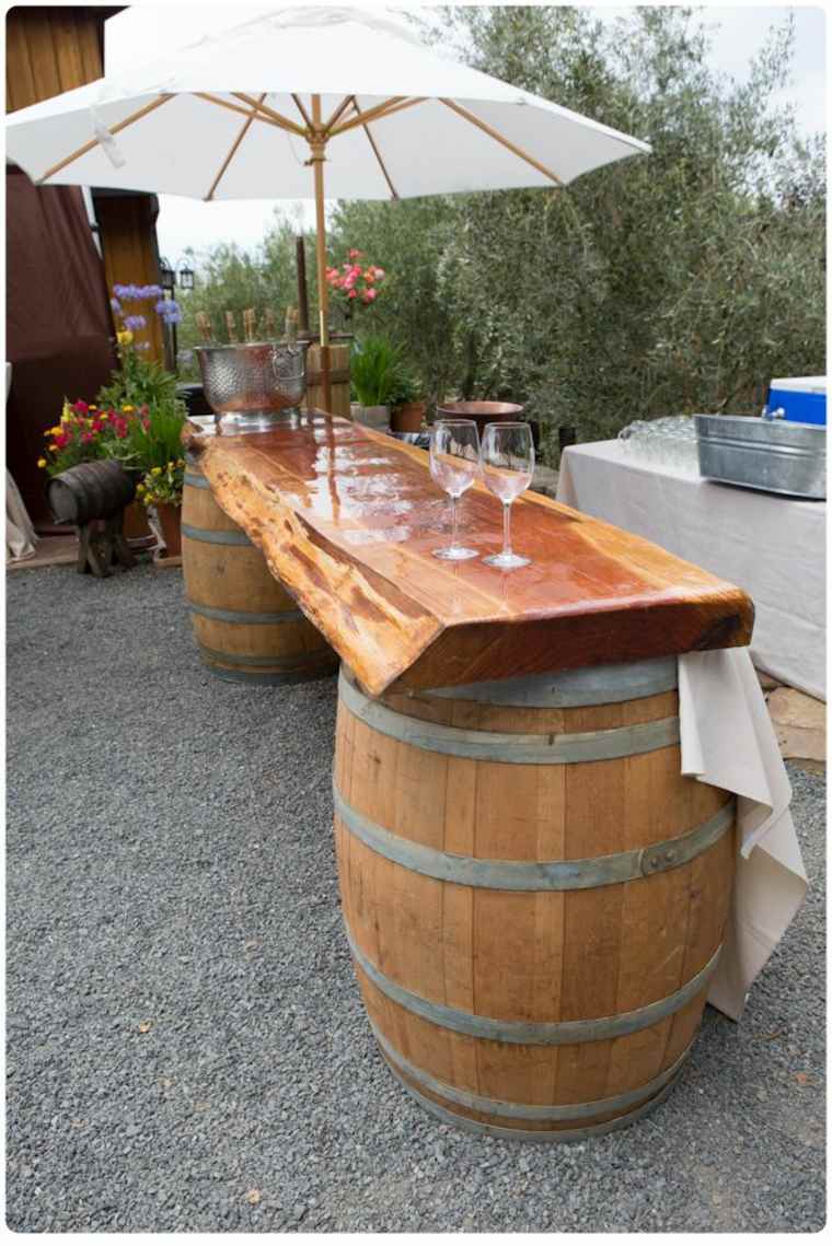 garden bar countertop barrels