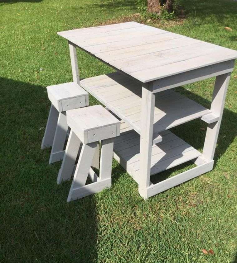 bar in pallet de-model-wood stools